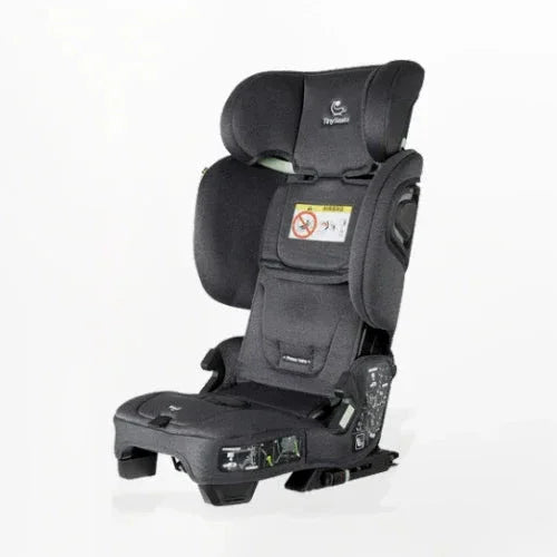 Product picture of TinySeats Two as a booster. Headrest is high up. Back is long.