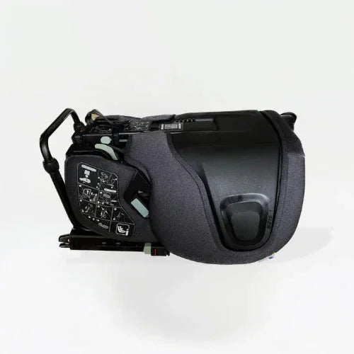 Product picture of TinySeats Two from the side. The seat is folded. 