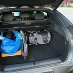 TinySeats Two in the trunk of a car.